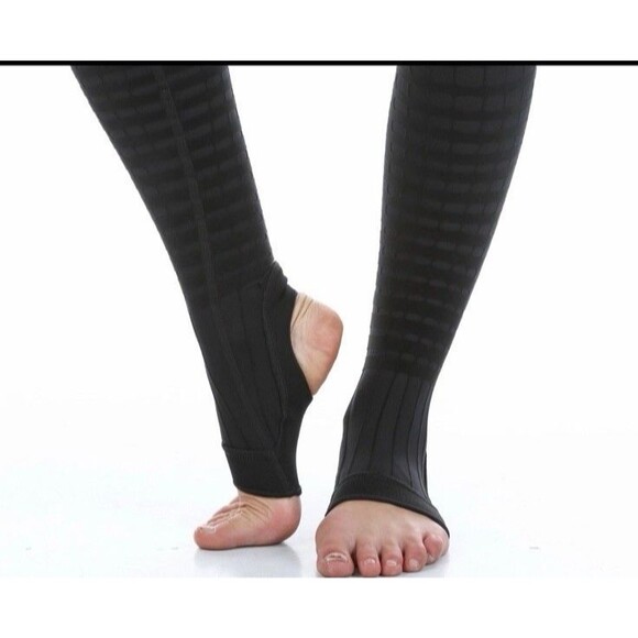 Nike Dri-Fit Pro Recovery Hypertight Running Tights in Black Neon Green Size L - Picture 13 of 16